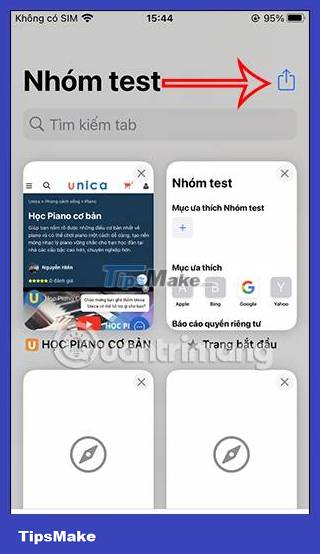 Instructions for sharing Safari tab groups on iPhone Picture 5