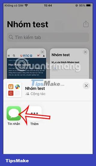 Instructions for sharing Safari tab groups on iPhone Picture 6