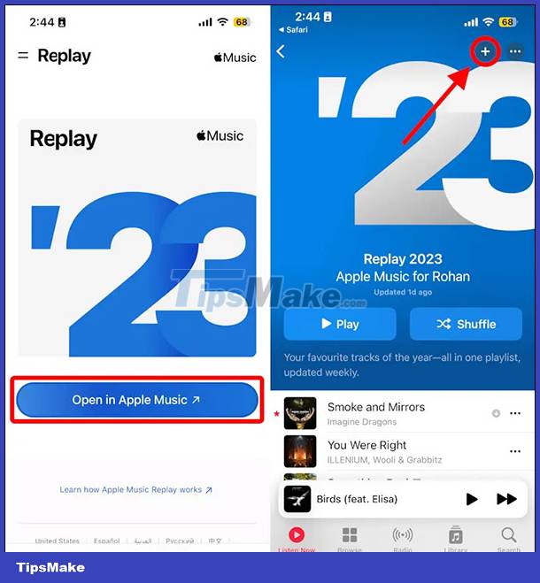 Instructions for watching Apple Music Replay 2023 Picture 4