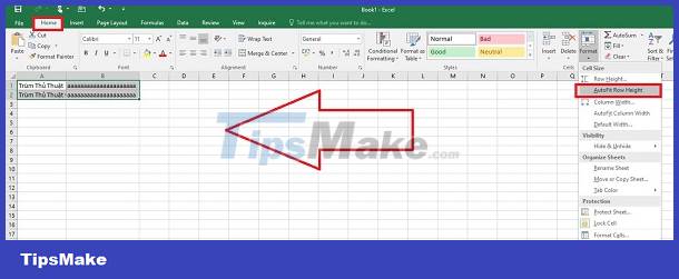 Instructions on how to fix Excel line spacing error Picture 9