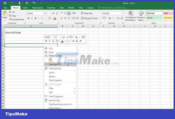 Lost Paste Special function in Excel - How to find it again? Picture 1