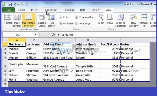 Page Break error in Excel and instructions on how to fix it Picture 1