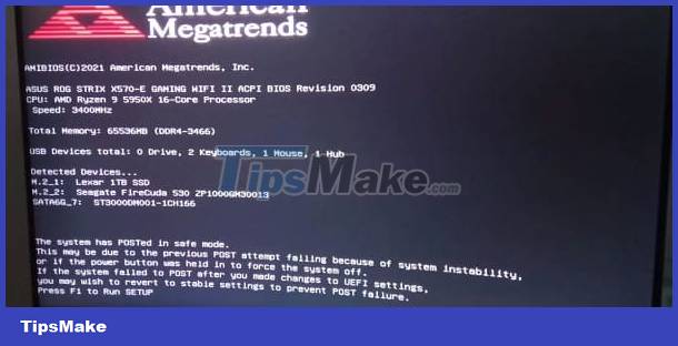 Quickly fix the computer with American Megatrends error when starting ...