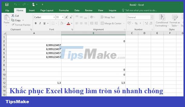 Share solutions when Excel does not round numbers effectively Picture 1