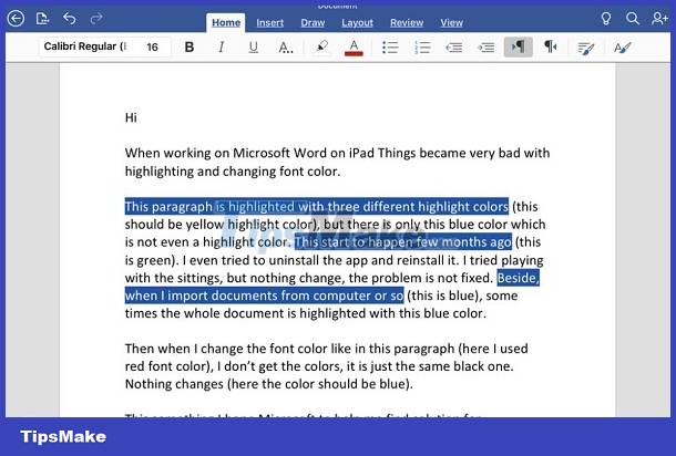 Word file does not allow highlighting, what should I do? Picture 1