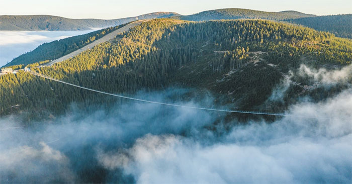 Explore the World's Longest Suspension Bridge at 721m in the Czech Republic