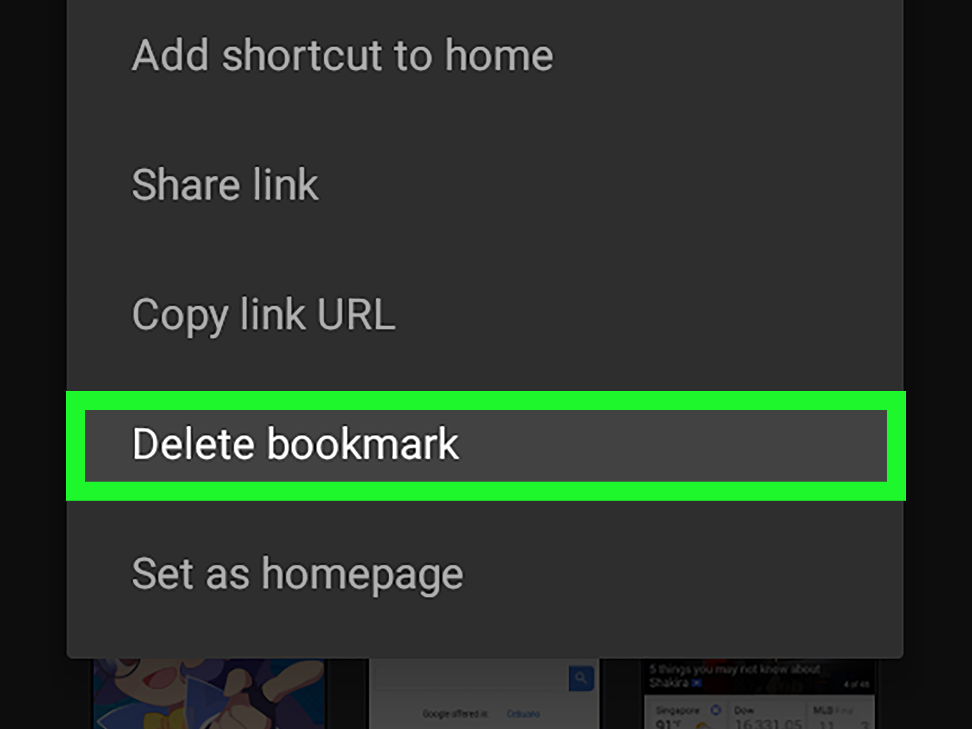 How to Delete Bookmarks