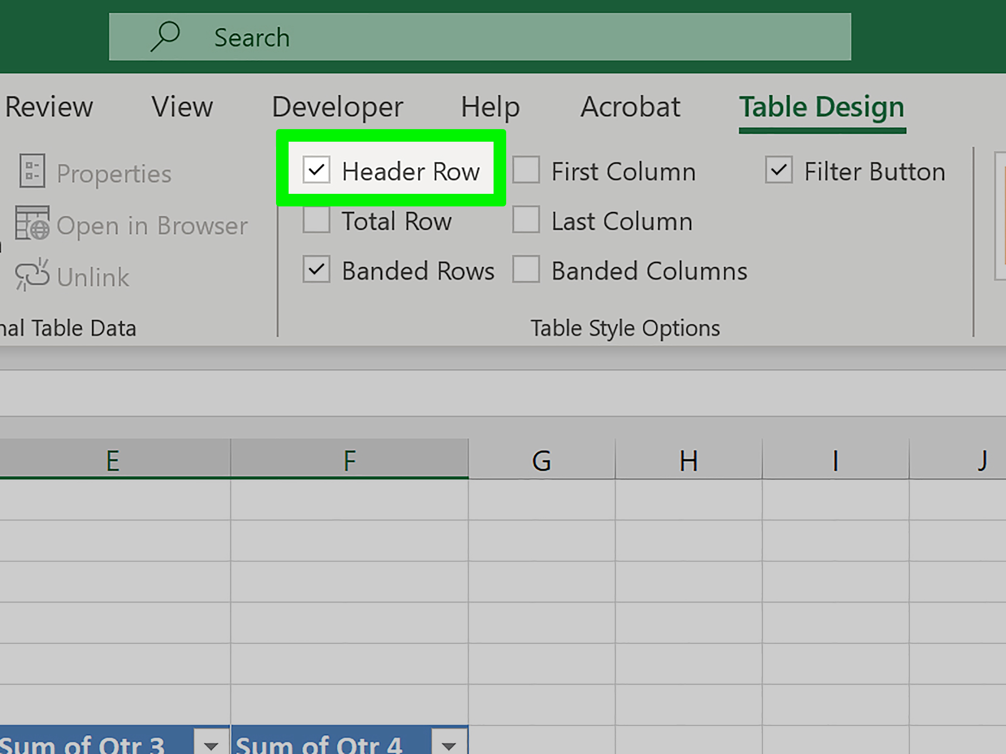 How to Insert Headlines in Excel