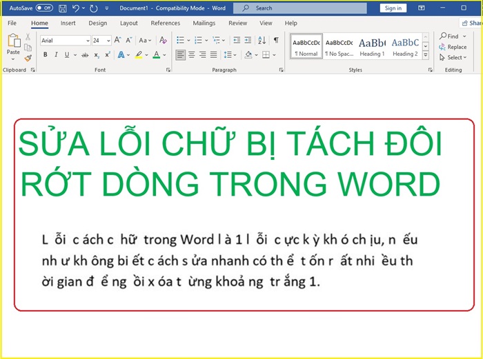 Instructions for Fixing Split Text Errors - Dropped Lines in Word Explained
