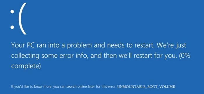 Looking for a Way to Fix a Computer with an Unmountable Boot Volume Error