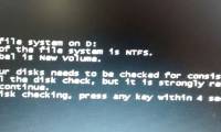 Error Checking file system on D, C on computer - How to handle?