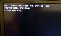 How to fix the problem of computer boot guard verified failed error