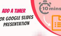 Instructions for inserting a countdown timer in Google Slides
