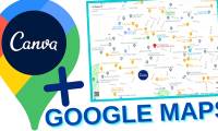 Instructions for inserting Google Maps into Canva