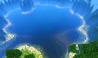 Strange story underneath a lake in Minecraft