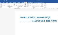 Word cannot Zoom, what should I do?
