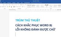 Word has an error that cannot be typed - Find a way to fix it