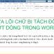 Photo of Instructions for fixing split text errors - dropped lines in Word