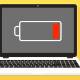 The computer does not indicate low battery, what should you do?