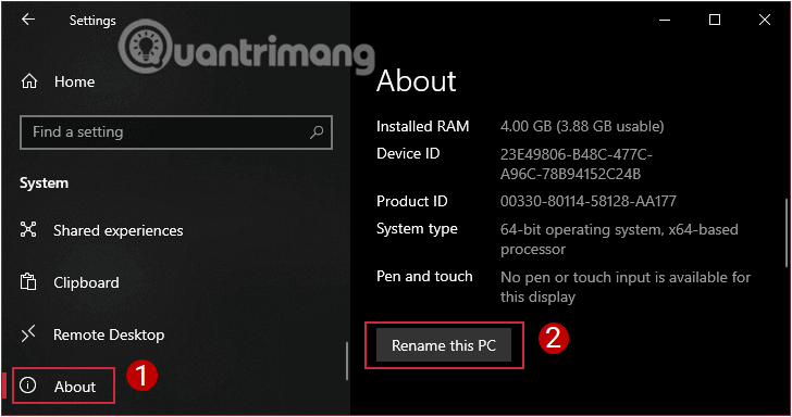 6 ways to change the name displayed on your computer Picture 3