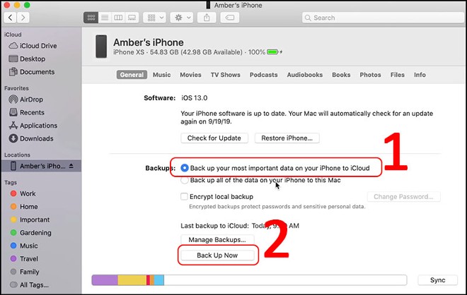 Backup iPhone, restore iPhone data from iCloud Picture 11