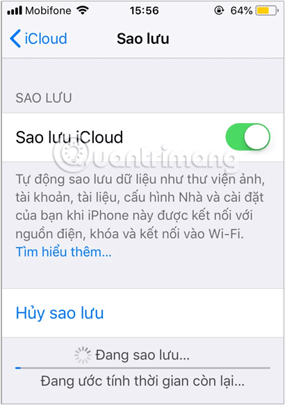 Backup iPhone, restore iPhone data from iCloud Picture 6