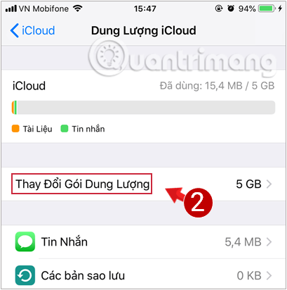 Backup iPhone, restore iPhone data from iCloud Picture 8