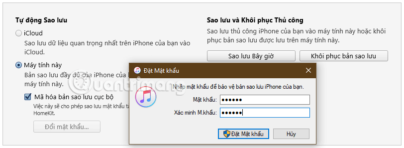 Backup iPhone, restore iPhone data with iTunes Picture 3