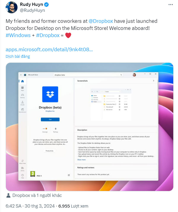 Dropbox is now available on the Microsoft Store for Windows 10 and 11 Picture 1