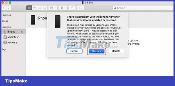 Fix iPhone error showing iPhone is disabled quickly Picture 11