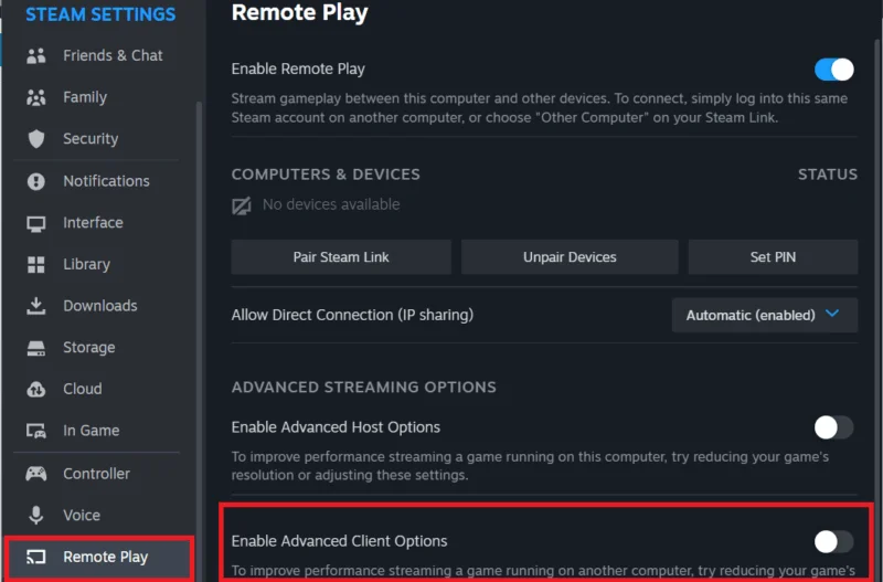 Fix Steam Remote Play not working error Picture 5