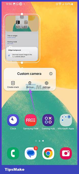 How to add camera widget on Samsung Galaxy Picture 8