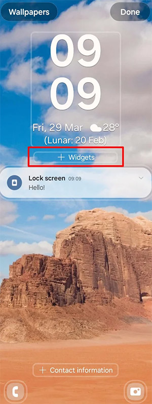 How to add widgets to Samsung lock screen Picture 1