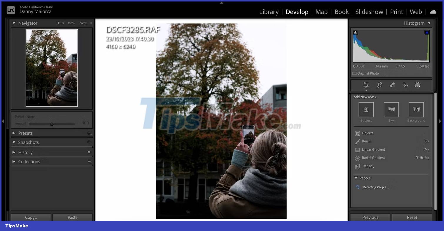 How to blur photo background in Adobe Lightroom - TipsMake.com