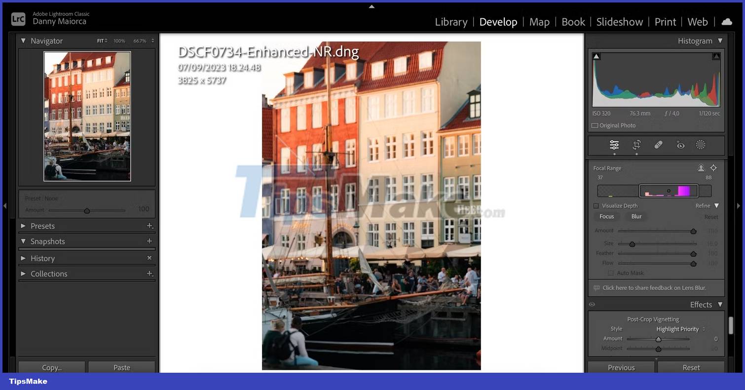 How to blur photo background in Adobe Lightroom Picture 4