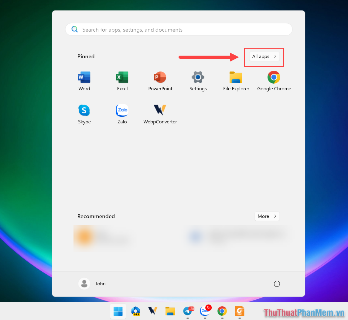 How to bring applications to the computer screen on Windows 11 Picture 2