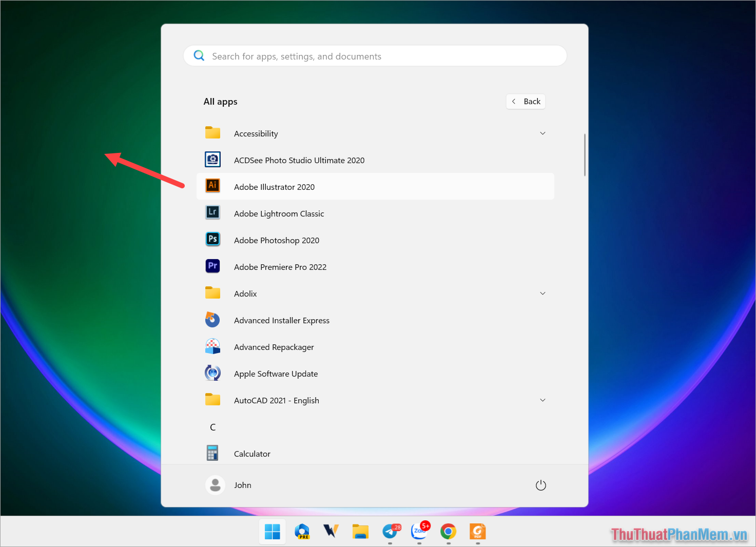 How to bring applications to the computer screen on Windows 11 Picture 3
