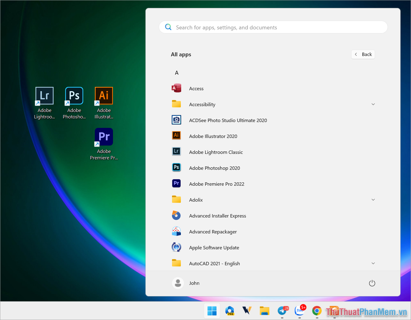How to bring applications to the computer screen on Windows 11 Picture 4
