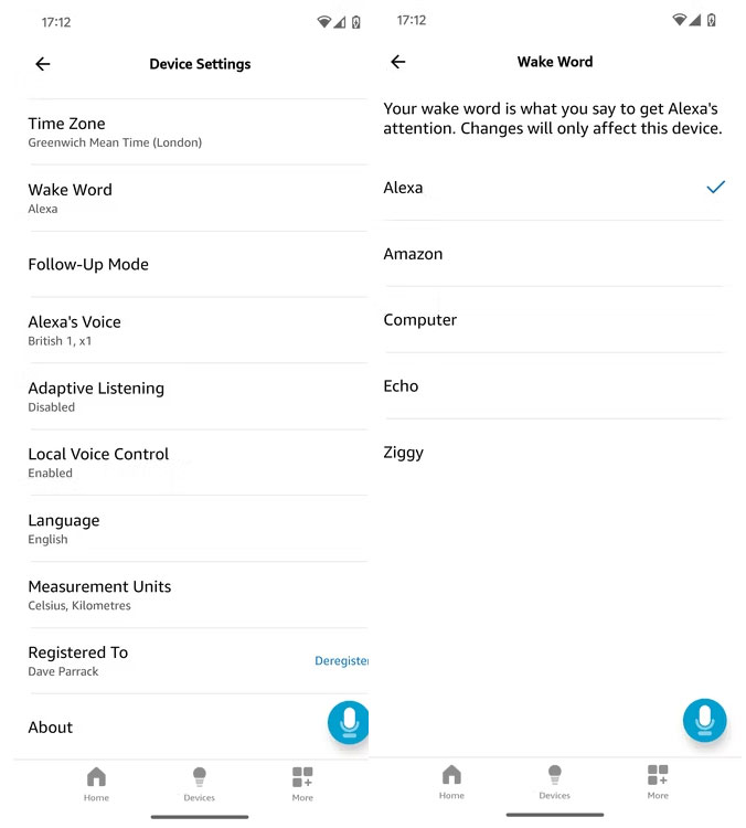 How to change Alexa name or wake word Picture 2