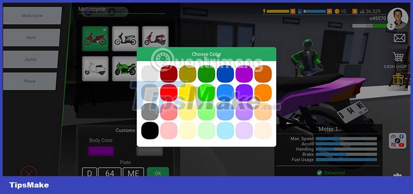 How to change car color in Ojol The Game