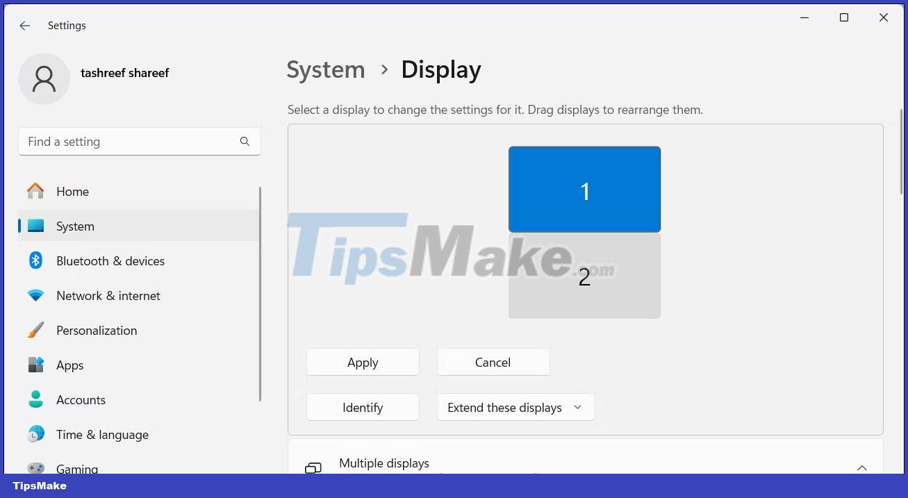 How to change monitors 1 and 2 in Windows Picture 4