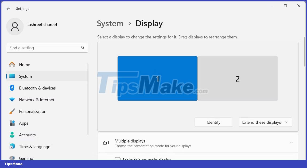 How to change monitors 1 and 2 in Windows Picture 5