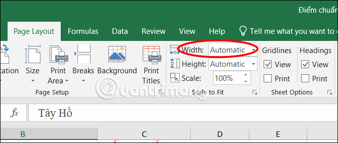 How to change worksheet size in Excel Picture 1