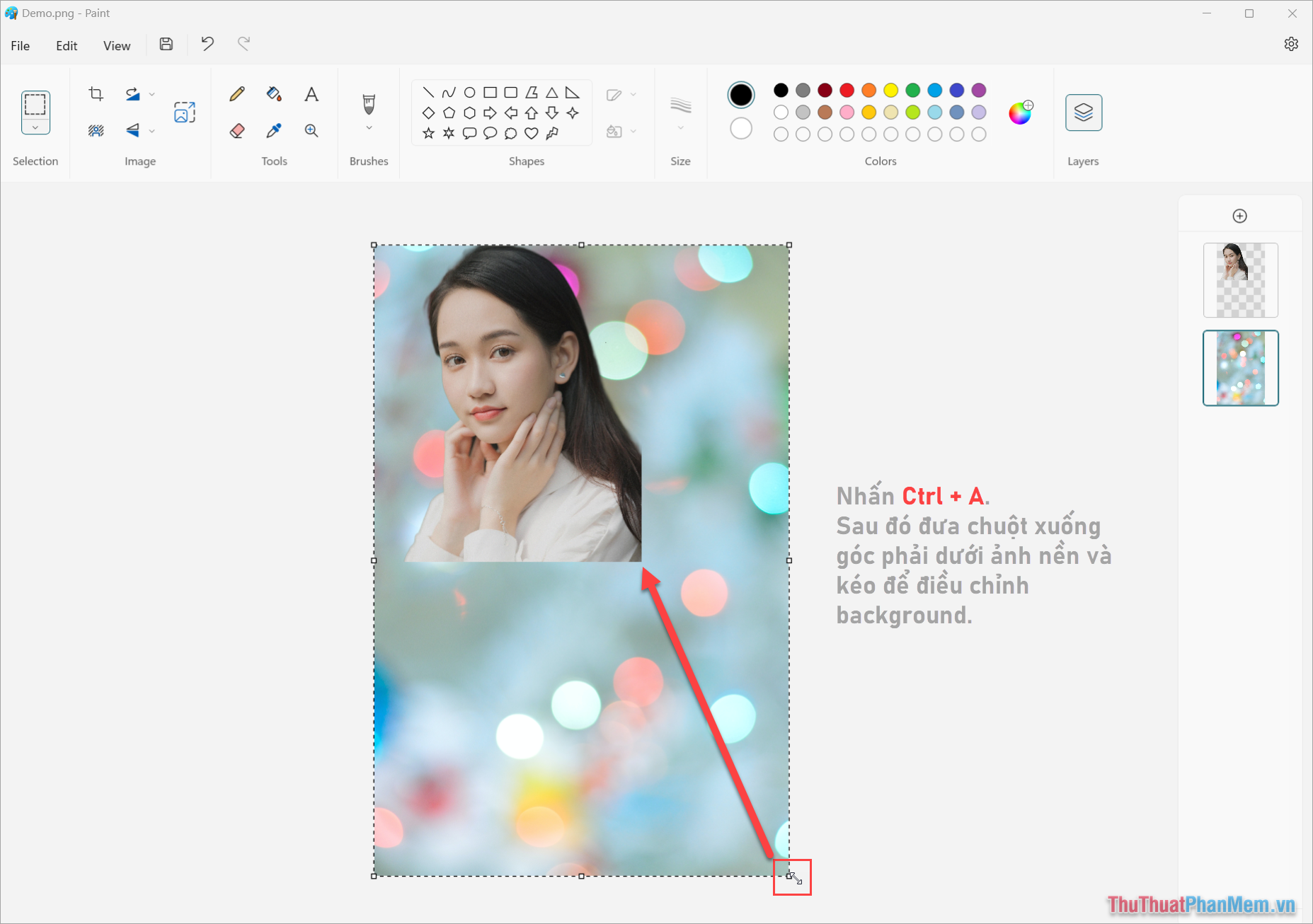 How to combine backgrounds and change image backgrounds with simple Paint Picture 12