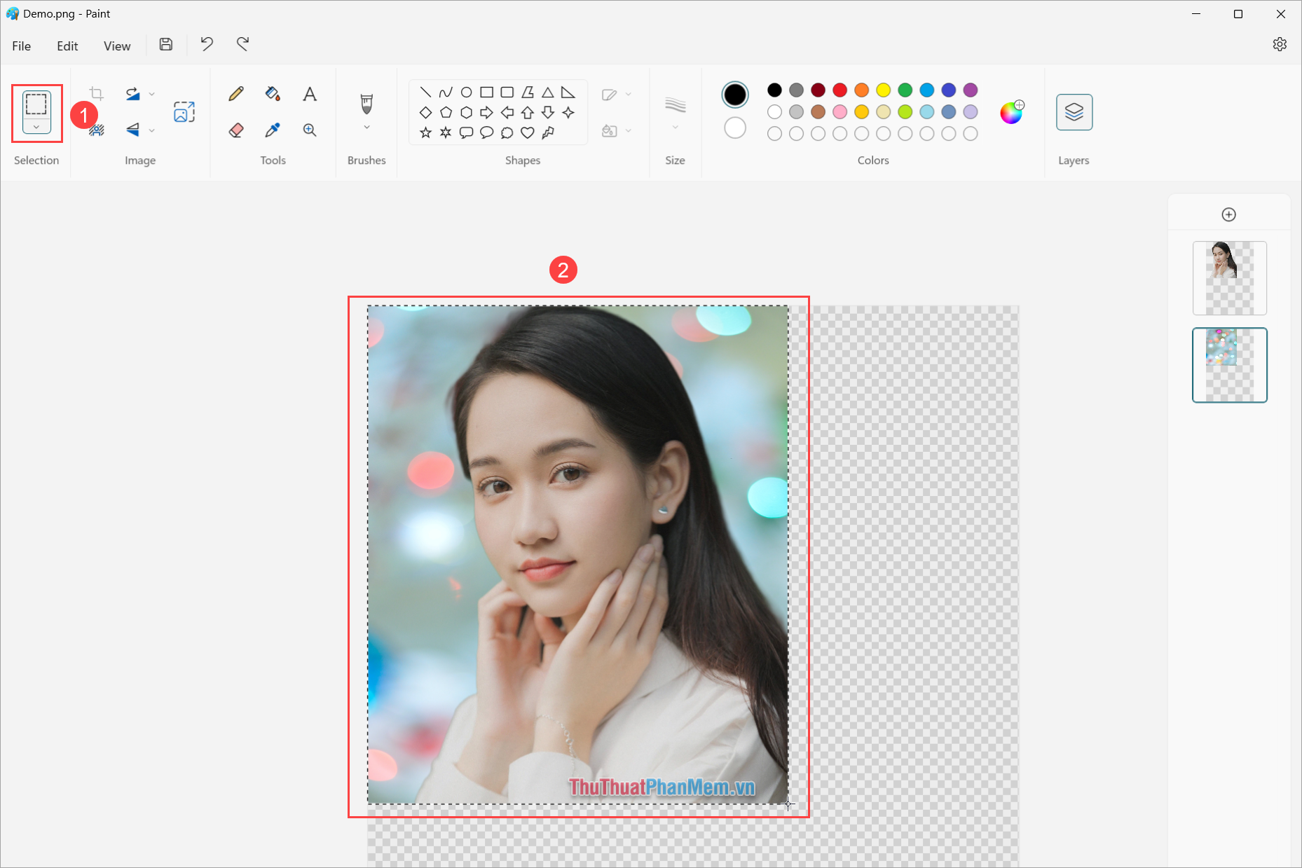 How to combine backgrounds and change image backgrounds with simple Paint Picture 14