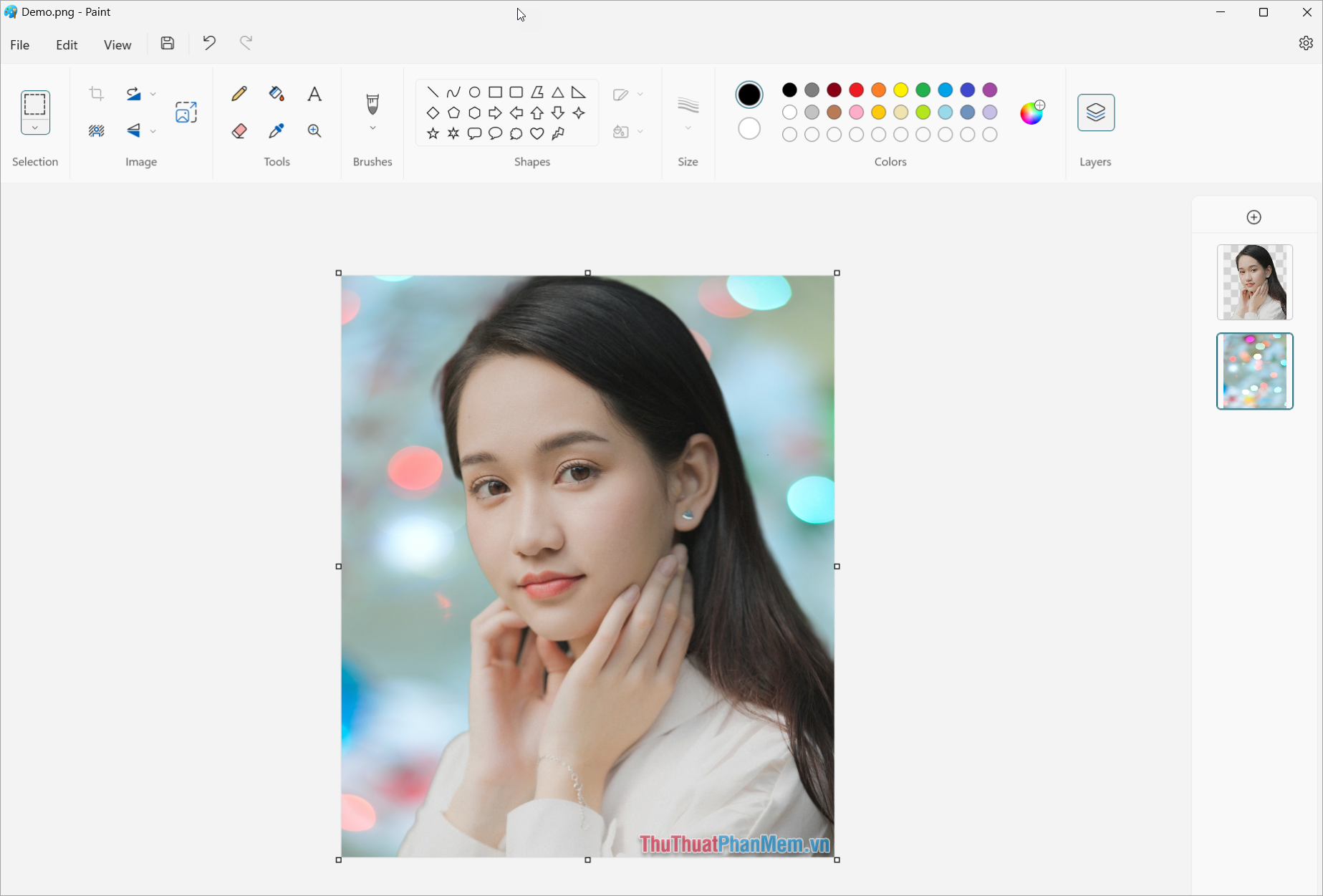 How to combine backgrounds and change image backgrounds with simple Paint Picture 16