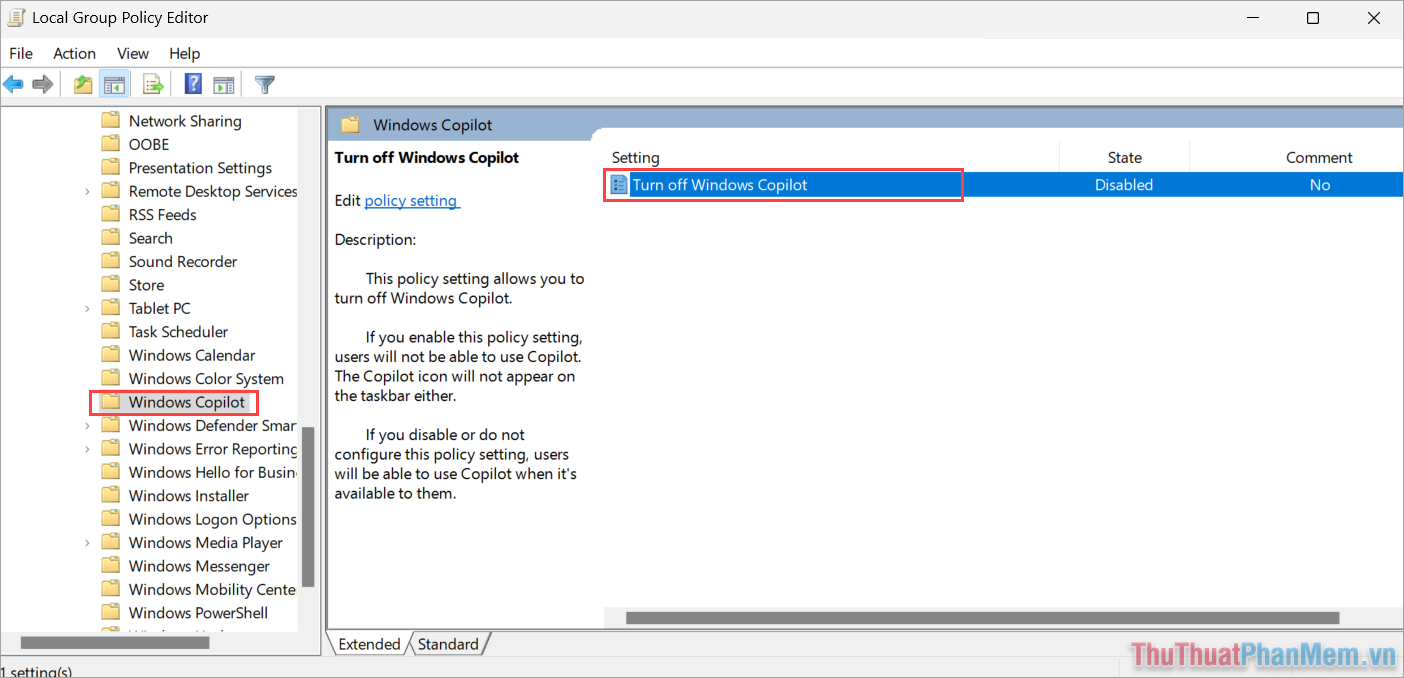 How to completely delete virtual assistant Copilot on Windows 11 Picture 3