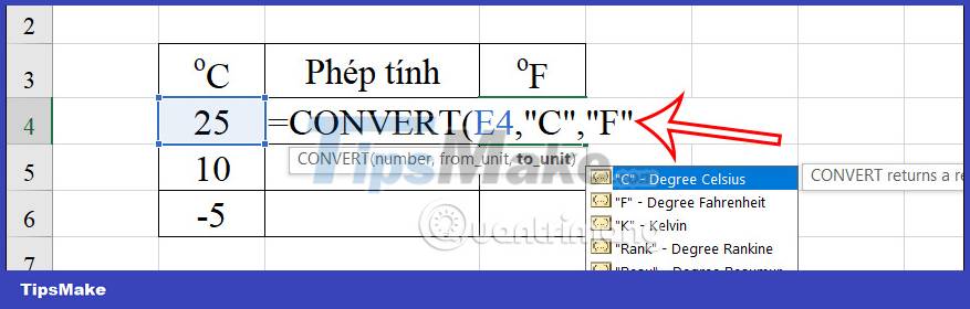 How to convert Celsius to Fahrenheit in Excel Picture 3