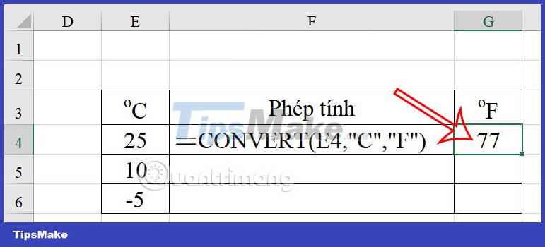 How to convert Celsius to Fahrenheit in Excel Picture 4