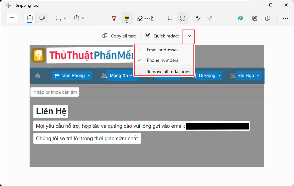 How to convert images to text with free Snipping Tools on Windows Picture 14